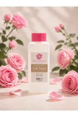 ROSE ESSENCE EXCLUSİVE Tam Yağlı Gül Suyu 420 Ml Doğal Gül Suyu Ve Gül Yağı İçeren Özel Formül Yüz Toniği Ve Cilt