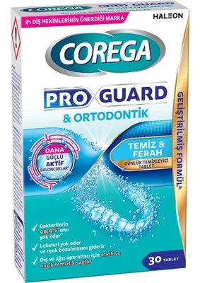 Corega Proguard & Retainer 30'lu Protez Temizleme Tableti