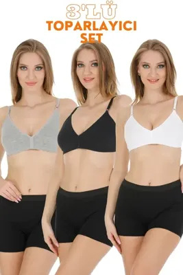 par lingerie pl 3'lü Penye Toparlayıcı Sütyen