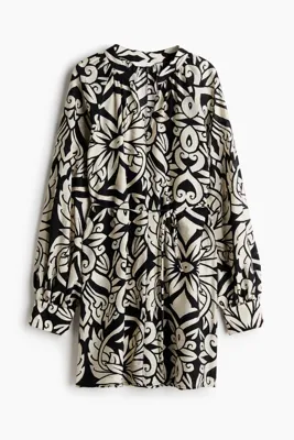 H&M Kuşaklı Tunik Elbise