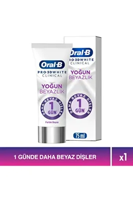 ORAL B Oral-B Pro 3D White Clinical Yoğun Beyazlık Parlak Beyaz Diş Macunu 75 ml