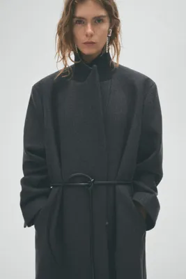 H&M Yün Karışımlı ve Kuşaklı Kaban