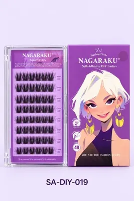 Mist Color Nagaraku Squirrel Style Kendinden Yapışkanlı Takma Kirpik SA-DIY-019
