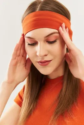 Butikgiz Kadın Pamuklu Penye, Kaymaz, Terletmez, Ultra Hafif, Spor Saç Bandı Bandana Trendy Renkler