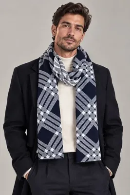 Sebir Moda Kareli Triko Atkı