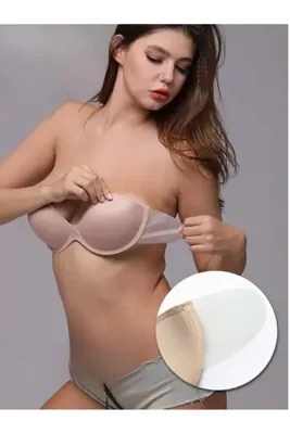 İXOMAN Özel Günler İçin Push Up Yandan Yapışkanlı Göğüs Birleştirici Toparlayıcı Dekolte & Backless Sütyeni