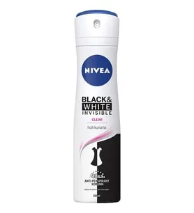 Nivea Kadın Sprey Deodorant Black&White Invisible Clear 48 Saat Anti-perspirant Koruma 150ml
