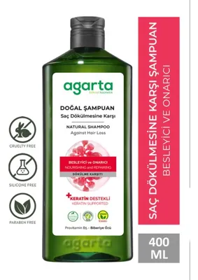 Agarta Doğal Şaç Dökülmesine Karşı Şampuan 400 ml