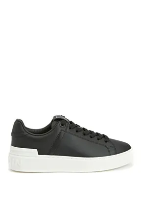 Balmain B-Court Siyah Beyaz Kadın Deri Sneaker