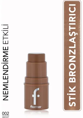 Flormar To Go Doğal Bitişli & Nemlendirme Etkili Kremsi Stick Bronzer (002 Biscuit) 8682536098519