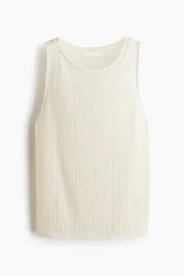 H&M Lastik Örgülü Kolsuz Üst