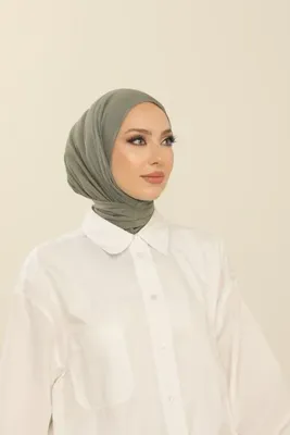 Beyzak Adaçayı Pratik Penye Şal - Kadın Tesettür Cırt Cırtlı Hijab Bone