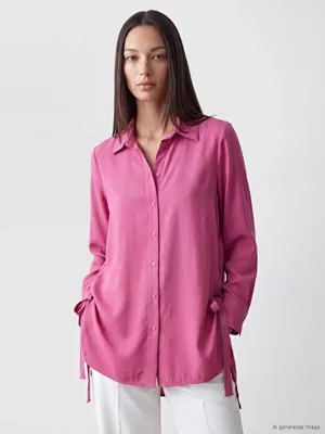 LCW EVERYDAY Oversize Modal Karışımlı Kadın Gömlek Tunik