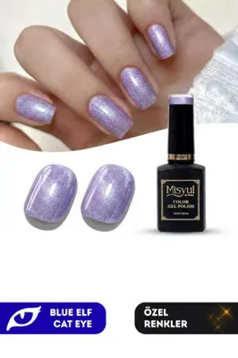misyul UV Led Kalıcı Oje Nail Art 15 ml Blue Elf Cat Eye Ec09