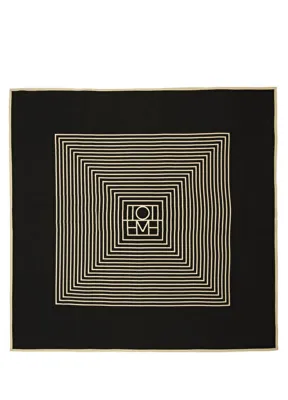 Toteme Centered Monogram Siyah Kadın İpek Fular