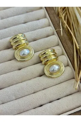 auroras.accessories Vintage Gold Detaylı Küpe