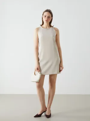 LCW ECO Bisiklet Yaka Kadın Mini Elbise