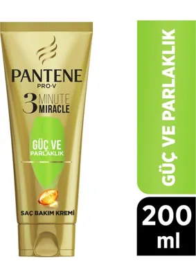 Pantene 3 Minute Miracle 200 ml Güç ve Parlaklık Saç Bakım Kremi
