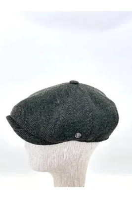 KARNAS ŞAPKA Kışlık Kaşe Kumaş Kasket Şapka – Retro Desenli Modern Model