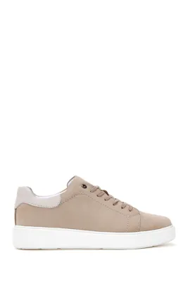 Derimod Erkek Bej Süet Deri Sneaker
