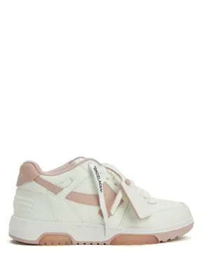 Off-White Out Of Office Pembe Beyaz Kadın Deri Sneaker