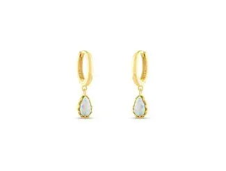 Safir Mücevher Altın Opal Küpe