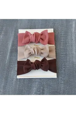 pempem bandana Kız Bebek 3'lü Ribana Bandana