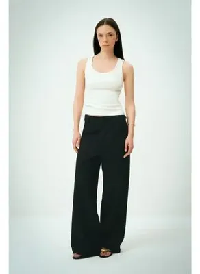 Wear Three Points Noir Keten Pantolon