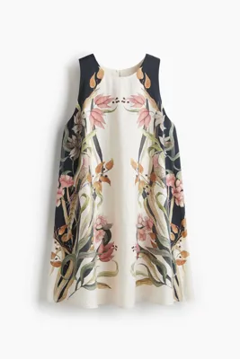 H&M Baskılı Kolsuz Elbise