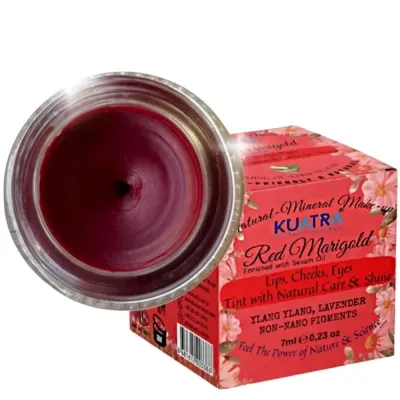 KUATRA Red Marigold Nemlendirici Antioksidan Işıltı Veren Balm 7ml Ruj - Allık - Göz Farı