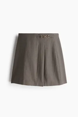 H&M Metal Detaylı Mini Etek