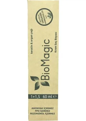 BioMagic Organik Amonyaksız Saç Boyası (Gri)+Oksidan (3 Adet)