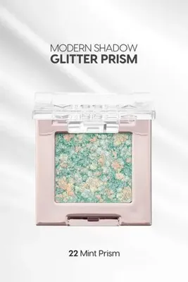MISSHA Topaklanmayan El Yapımı Holografik Simli Far Modern Shadow Glitter Prism (No.22 Mint Prism)