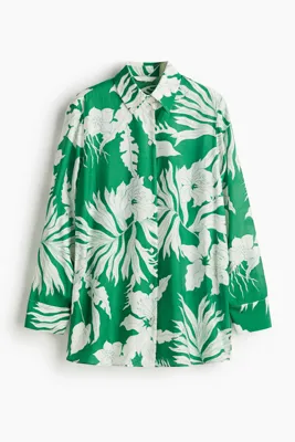 H&M Desenli Oversize Gömlek