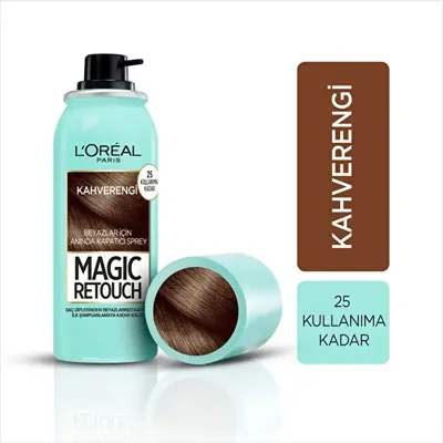 L'Oréal Paris Loreal Paris Magic Retouch Beyazlar İçin Anında Kapatıcı Sprey Kahverengi 75 ml