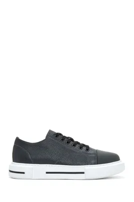 Derimod Erkek Gri Deri Kalın Tabanlı Sneaker