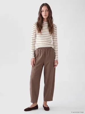 LCW Modest Beli Lastikli Kadın Pantolon