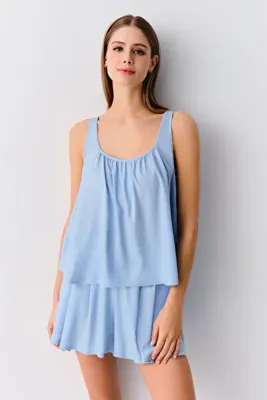 SUWEN Cream Atlet Şort Pijama Takımı