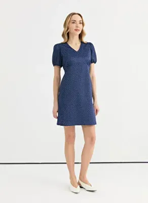 Selen İndigo Kadın %100 Pamuk Elbise 26YSL7801