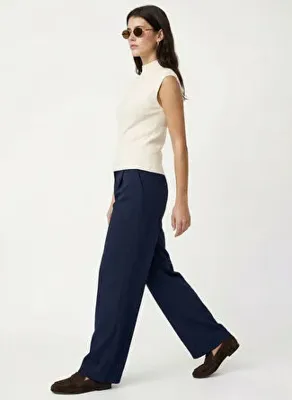 Fabrika Lacivert Kadın Regular Fit Pantolon F6SL-PNT0034