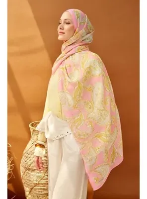 Silk Home Riva Şal Tencel Paisley Tozpembe