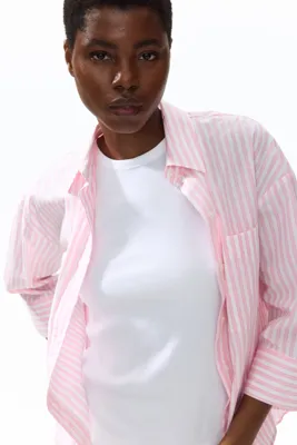 H&M Kısa Poplin Gömlek