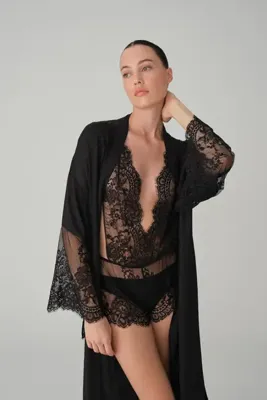 Pierre Cardin Vegan İpek Saten Altılı Gelin Çeyiz Takımı - LX.26162 Black