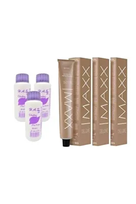 MAXX DELUXE Maxx Saç Boyası Tüp Boya 5.67 Efsanevi Kahve 60 Ml 3 Adet+3 Adet Oksidan