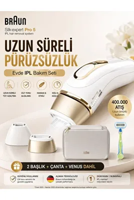 Braun Cilt Sensörlü Ve Hassas Başlıklı Ipl Tüy Alma Makinesi 400.000 Atım Kapasiteli Yeni Nesil Akıllı Lazer Epilasyon Cihazı