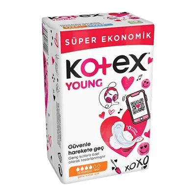 Kotex Young Hijyenik Ped Gündüz Süper Ekonomik 22'li
