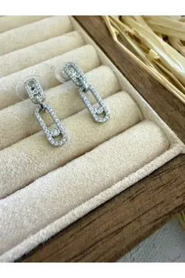auroras.accessories Minimal Taşlı Sallantılı Küpe