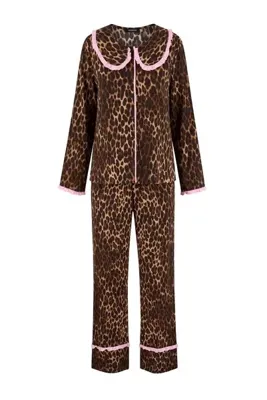 TRENDYOLMİLLA More Sustainable Çok Renkli Animal Shally Dokuma Pijama Takımı THMAW27PT00280
