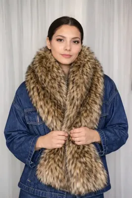 laviyonsa Pinterest Kürk atkı & şal çift taraf kürk 160*20 cm(GEÇİRME DETAYLI)