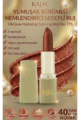KAJAL Yumuşak Sürümlü Nemlendirici Sedefli Ruj – SilkGlow Hydrating Satin Lipstick No: 776